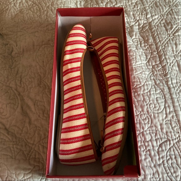 Merona Red & White Flats - Picture 2 of 3